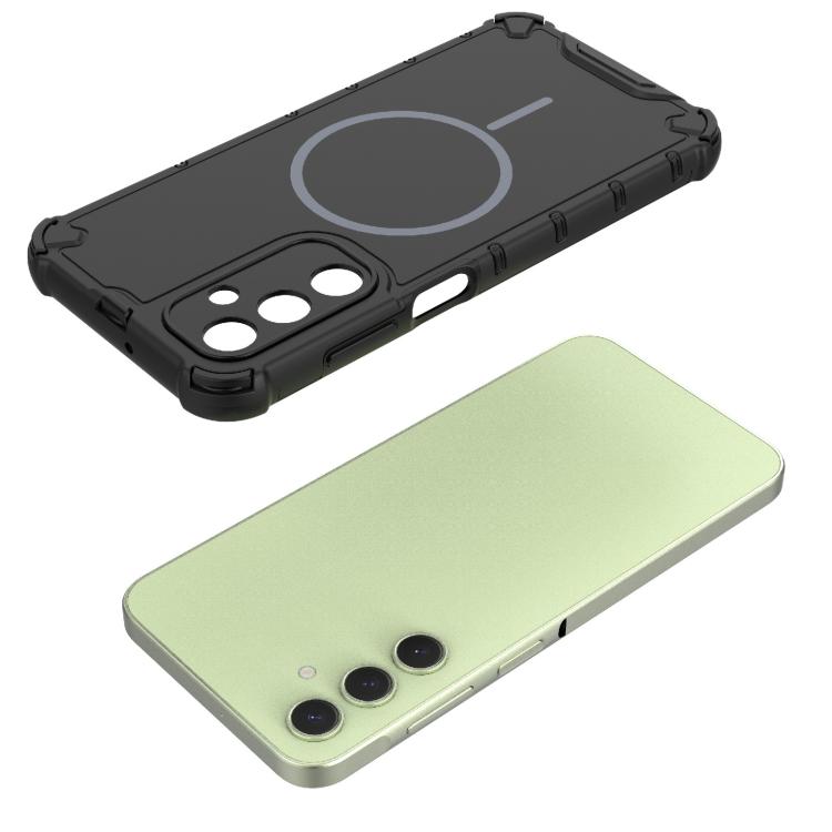 For Samsung Galaxy A25 4G / 5G Grating Solid Color MagSafe Magnetic Phone Case
