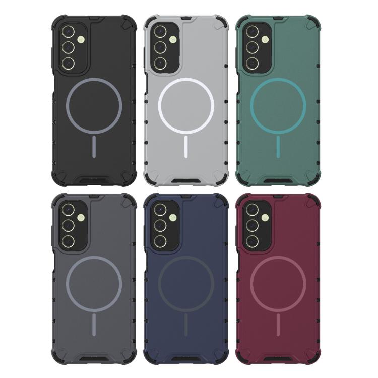 For Samsung Galaxy A25 4G / 5G Grating Solid Color MagSafe Magnetic Phone Case