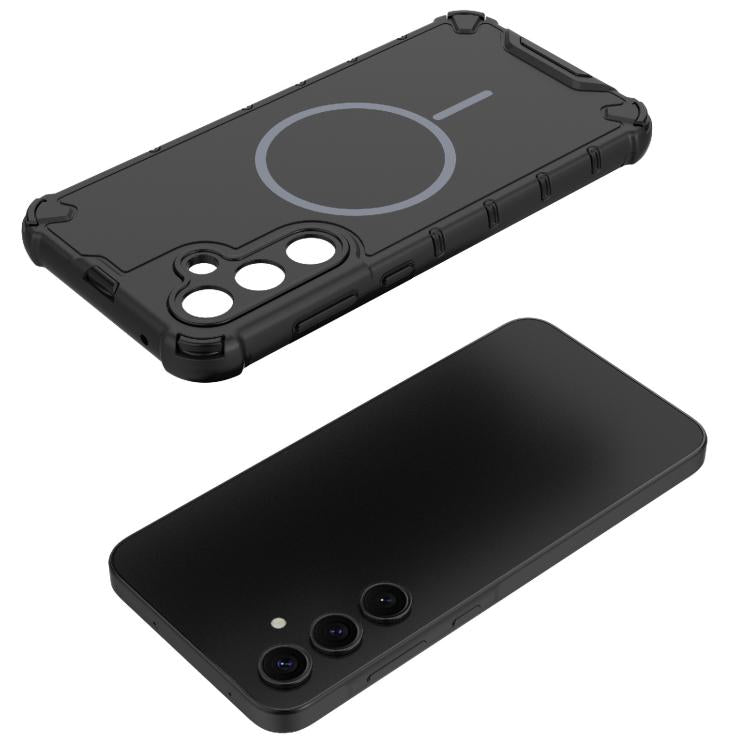For Samsung Galaxy A35 5G Grating Solid Color MagSafe Magnetic Phone Case