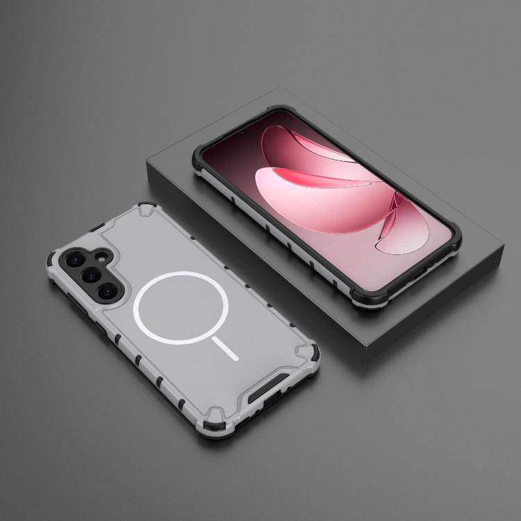 For Samsung Galaxy A35 5G Grating Solid Color MagSafe Magnetic Phone Case