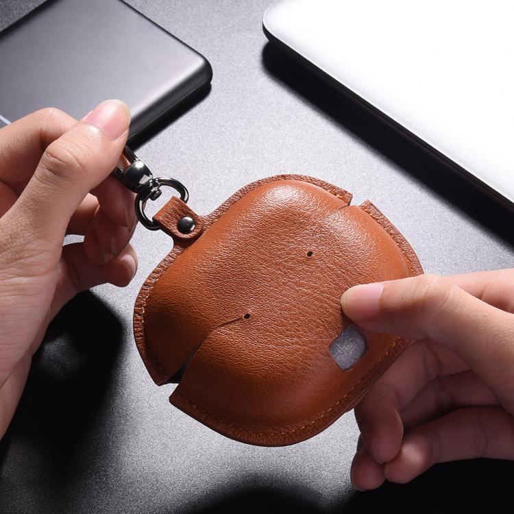 For Beats Powerbeats Pro 2 Business Leather Bluetooth Earphone Protective Case with Hook