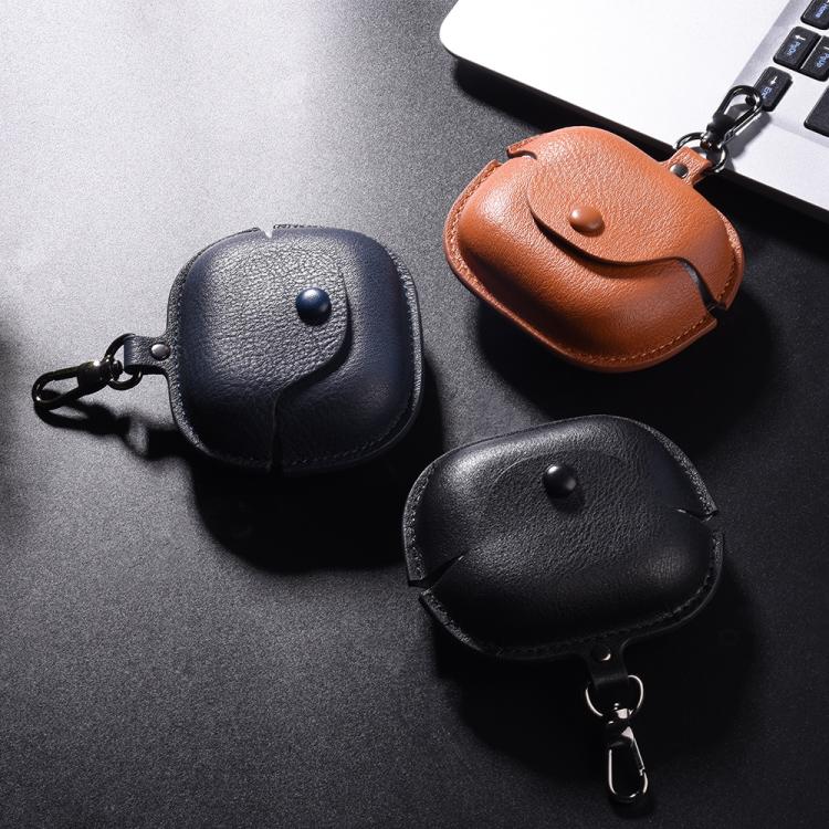 For Beats Powerbeats Pro 2 Business Leather Bluetooth Earphone Protective Case with Hook