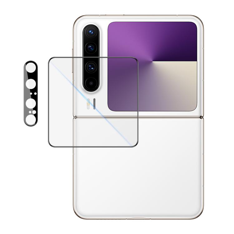 For Huawei Pura X 1 Sets imak Lens Film + Glass Rear Screen Sticker Black Version, Self-positioning Version