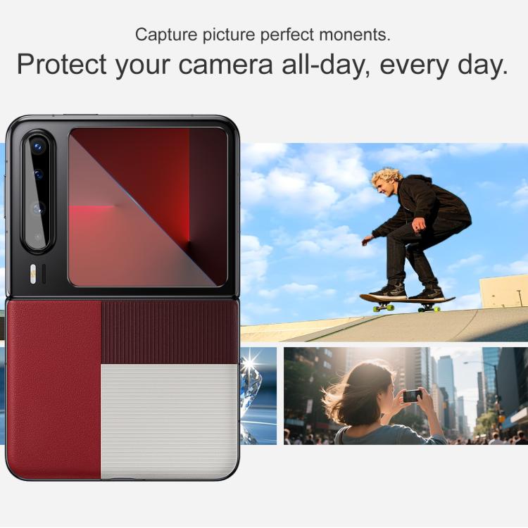 For Huawei Pura X 1 Sets imak Lens Film + Glass Rear Screen Sticker Black Version, Self-positioning Version