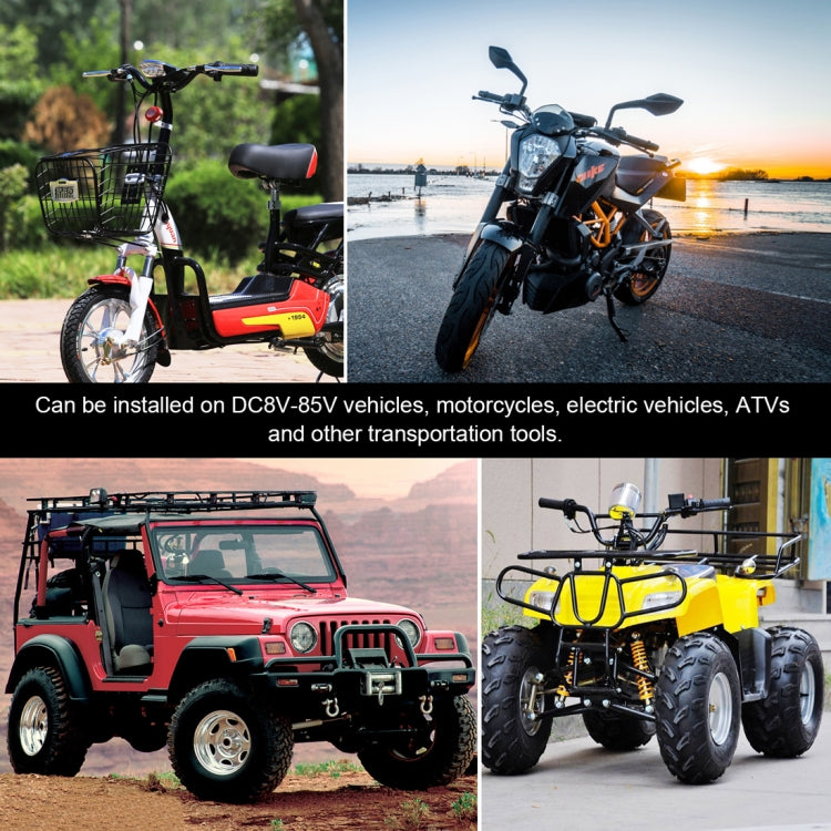 CS-1123A1 Motorcycle Electric Car Universal External LED Three-color Headlights Lens Spotlight, Handlebar Version