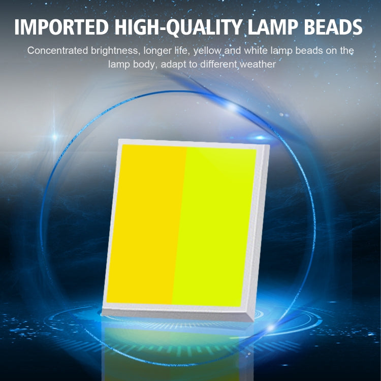 CS-1123B1 Motorcycle Electric Car Universal External LED Three-color Headlights Lens Spotlight, Rearview Mirror Version