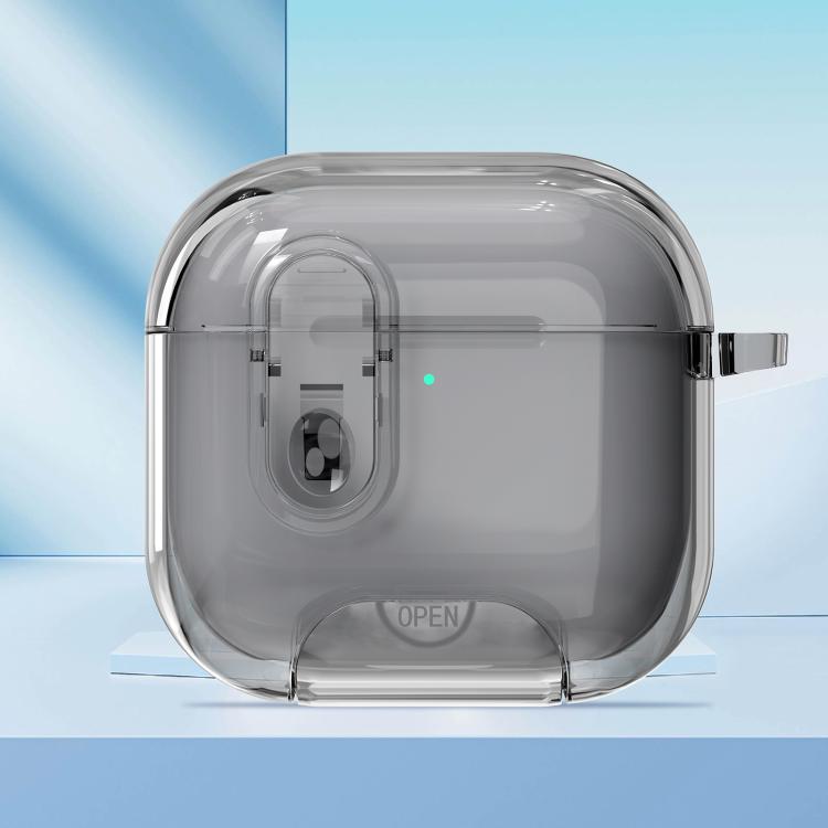 For AirPods Pro / Pro 2 Clear Armor Security Lock Wireless Earphones Case with Hook & Holder