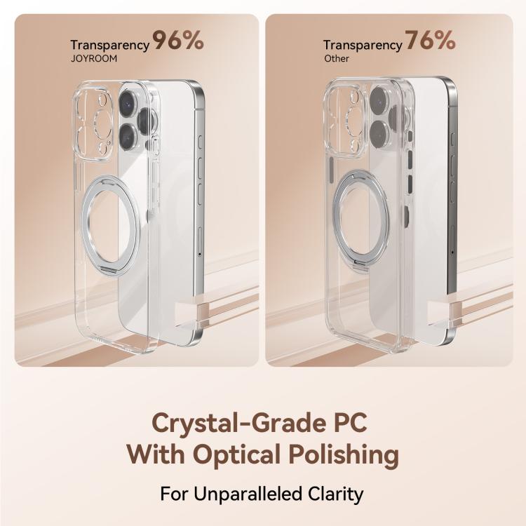 For iPhone 16 Pro JOYROOM JR-16JL6 Ultra-Thin Magnetic Phone Case with 360 Rotatable Ring