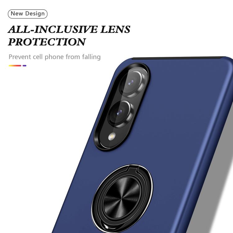 For Samsung Galaxy S25 Edge 5G PC + TPU Magnetic Phone Case with Invisible Ring Holder
