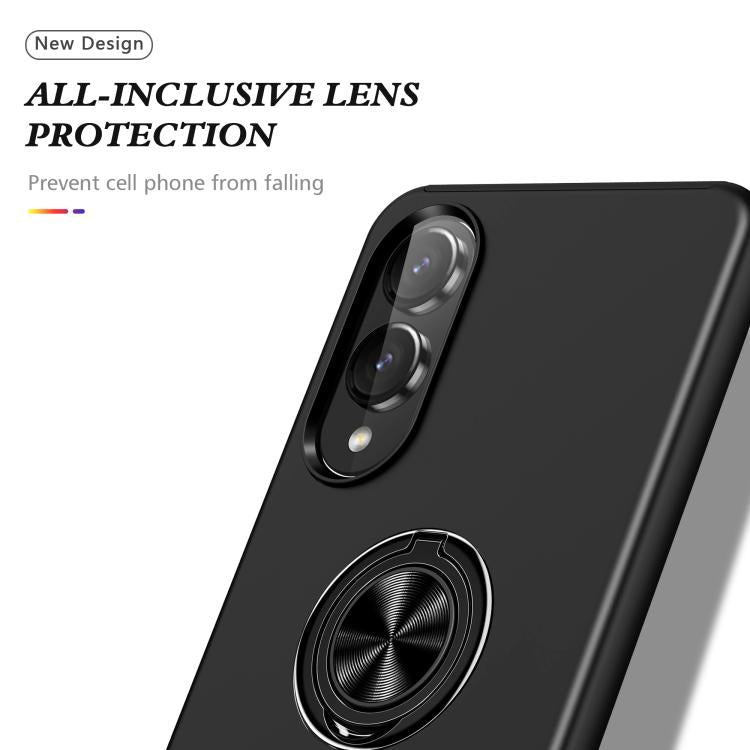 For Samsung Galaxy S25 Edge 5G PC + TPU Magnetic Phone Case with Invisible Ring Holder