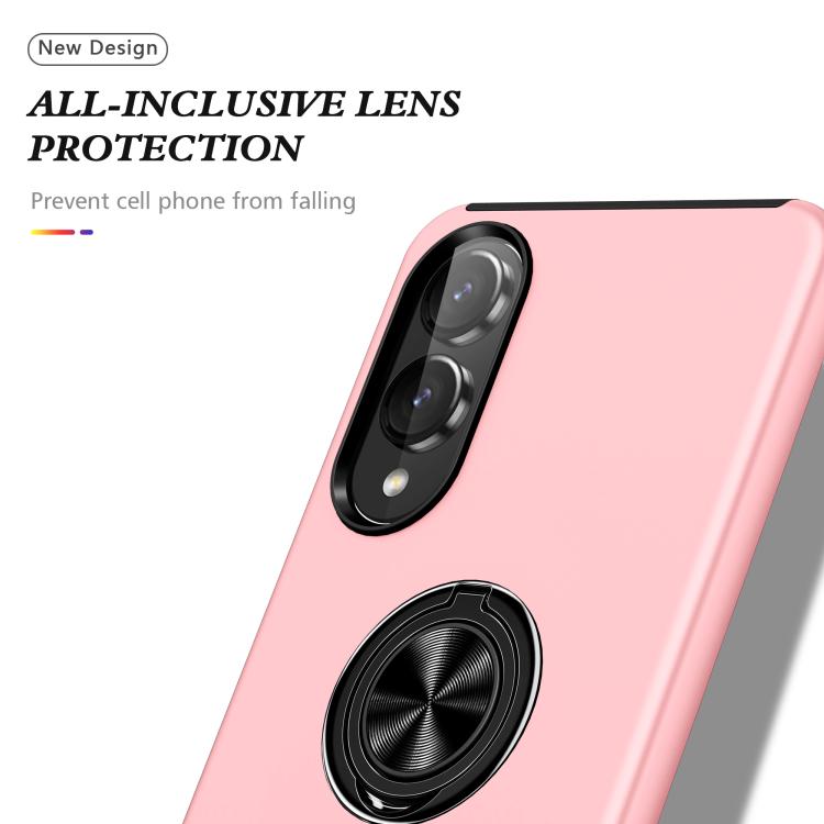 For Samsung Galaxy S25 Edge 5G PC + TPU Magnetic Phone Case with Invisible Ring Holder
