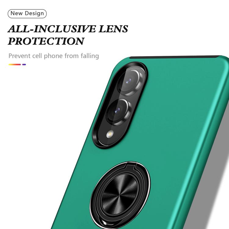 For Samsung Galaxy S25 Edge 5G PC + TPU Magnetic Phone Case with Invisible Ring Holder