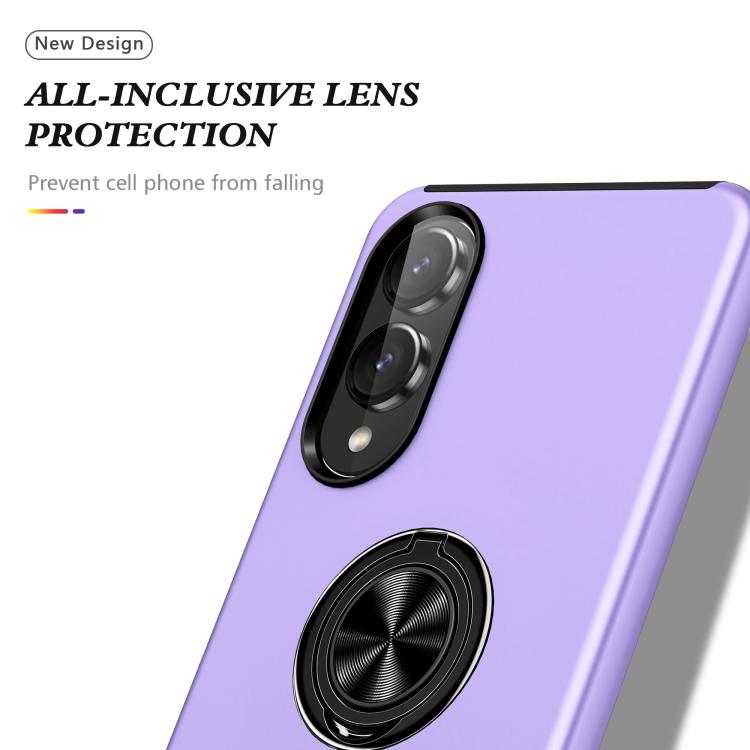 For Samsung Galaxy S25 Edge 5G PC + TPU Magnetic Phone Case with Invisible Ring Holder