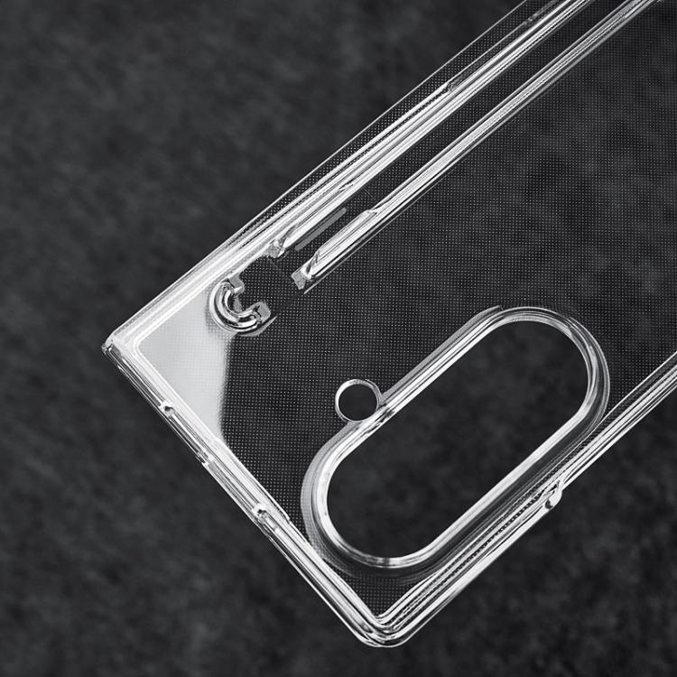For Samsung Galaxy Z Fold7 5G Transparent Two-stage PC Phone Case with Pen Slot