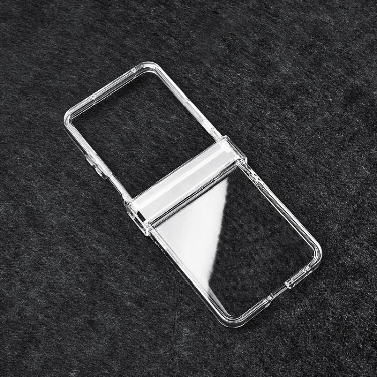 For Motorola Razr 60 Ultra Transparent High-definition Three-section PC Phone Case with Hinge