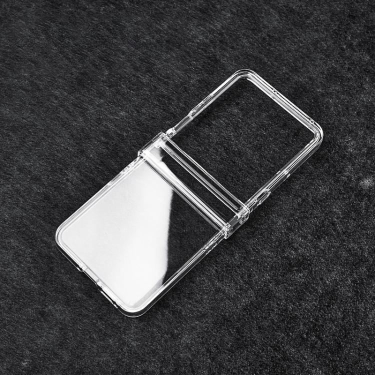 For Motorola Razr 60 Ultra Transparent High-definition Three-section PC Phone Case with Hinge
