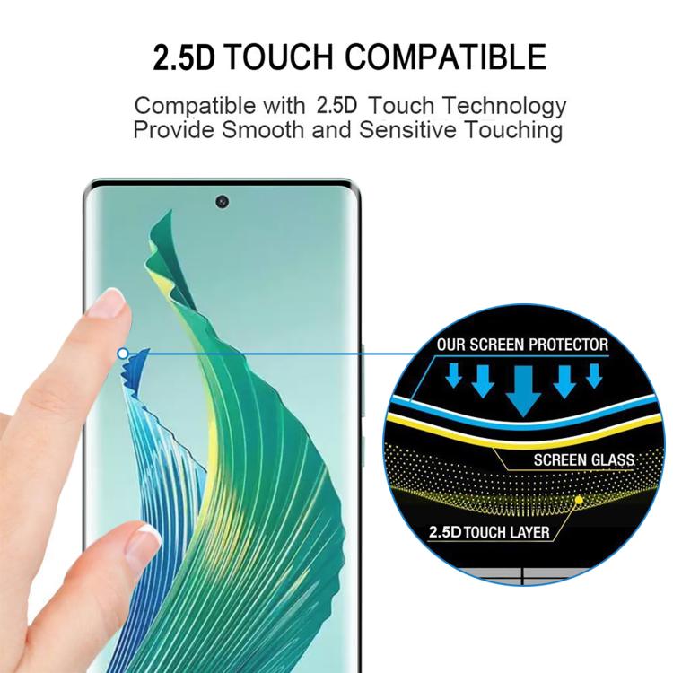 For Honor Magic5 Lite 10pcs Edge Glue 9H HD 3D Curved Edge Tempered Glass Film