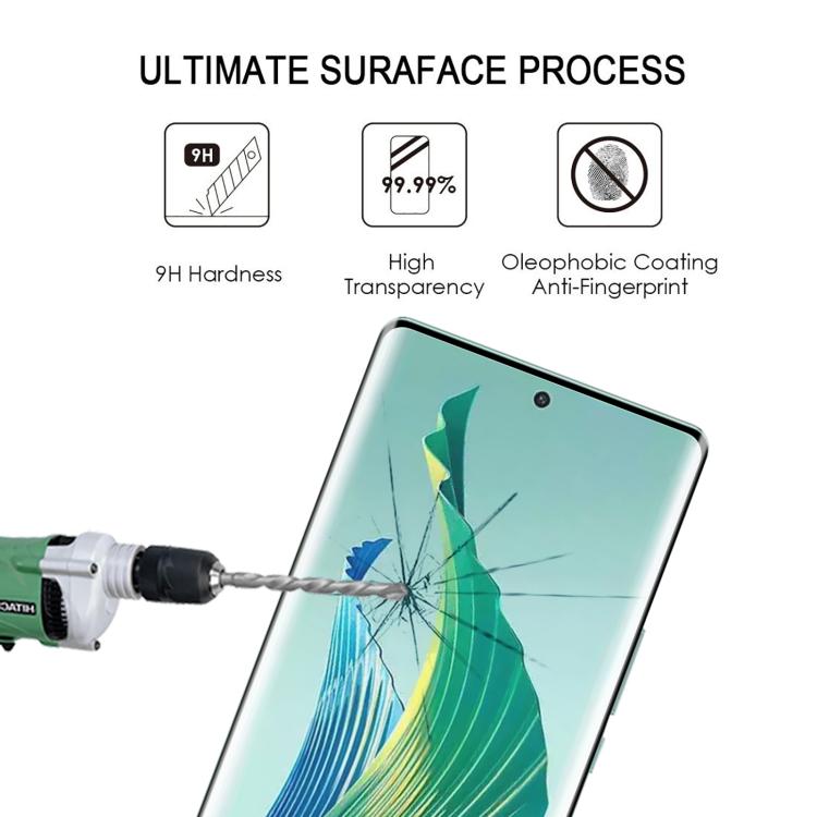 For Honor Magic5 Lite 10pcs Edge Glue 9H HD 3D Curved Edge Tempered Glass Film