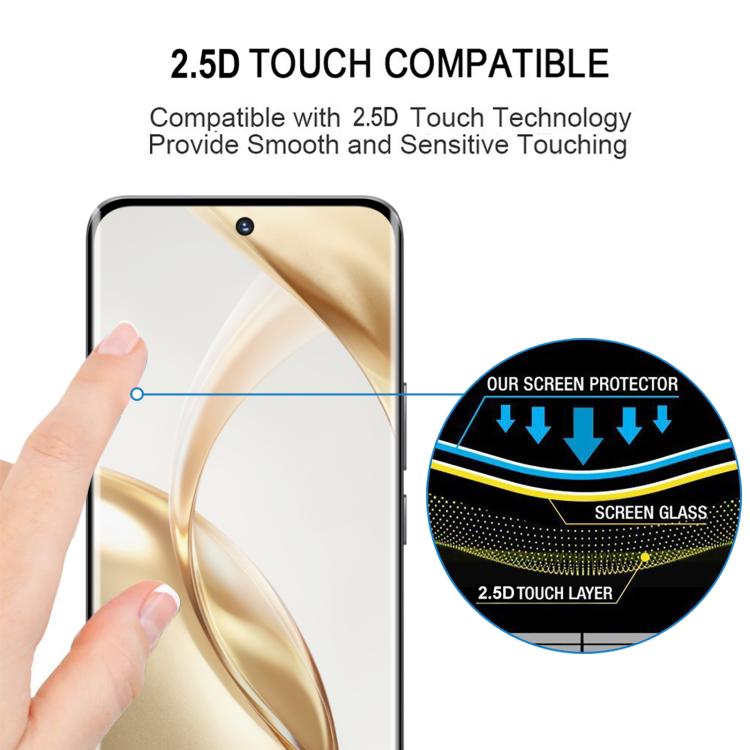 For Honor 200 10pcs Full Glue 9H HD 3D Curved Edge Tempered Glass Film