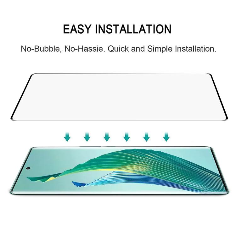 For Honor Magic5 Lite 10pcs Full Glue 9H HD 3D Curved Edge Tempered Glass Film