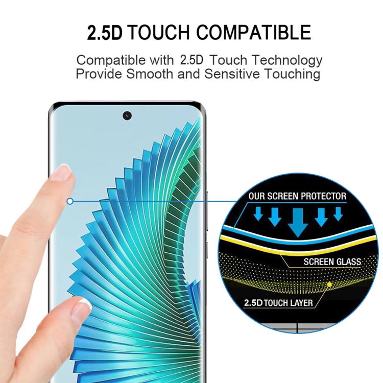 For Honor Magic6 Lite 10pcs Full Glue 9H HD 3D Curved Edge Tempered Glass Film