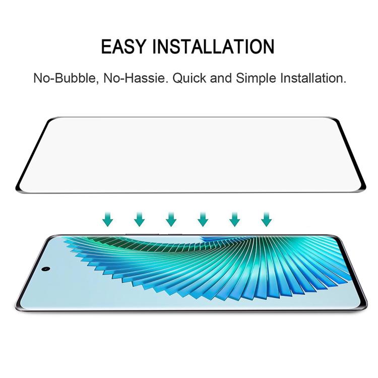 For Honor Magic6 Lite 10pcs Full Glue 9H HD 3D Curved Edge Tempered Glass Film