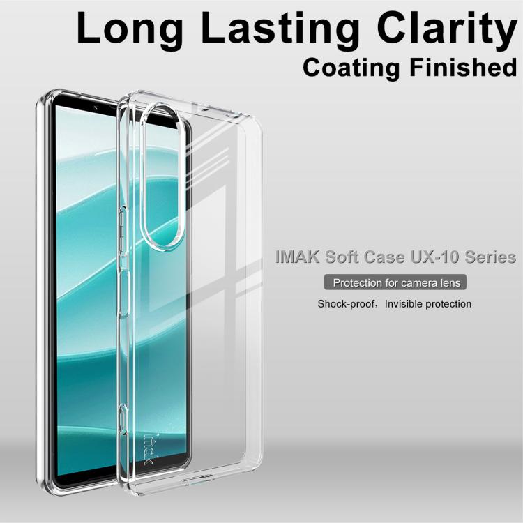 For Sony Xperia 1 VII imak UX-10 Series Transparent Shockproof TPU Phone Case - Transparent