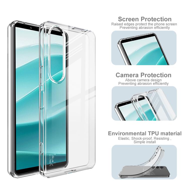 For Sony Xperia 1 VII imak UX-10 Series Transparent Shockproof TPU Phone Case - Transparent