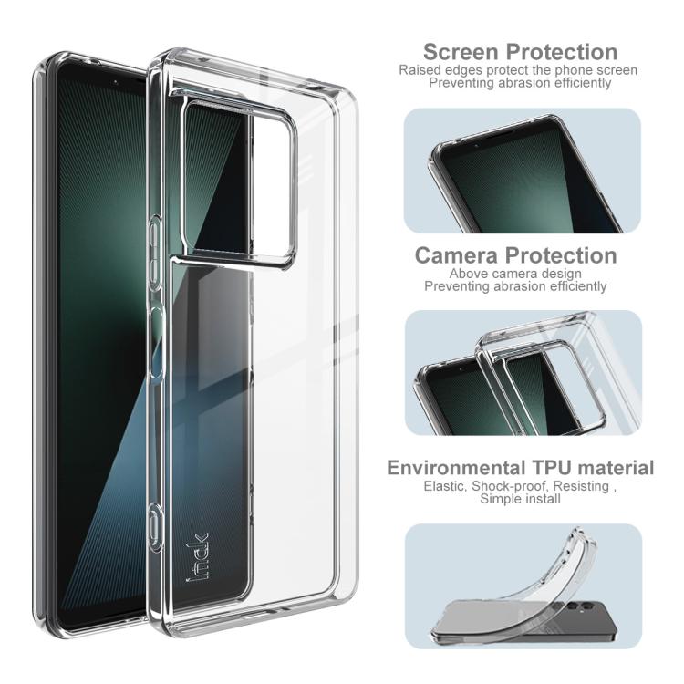 For Sony Xperia 1 VIII imak UX-10 Series Transparent Shockproof TPU Phone Case - Transparent