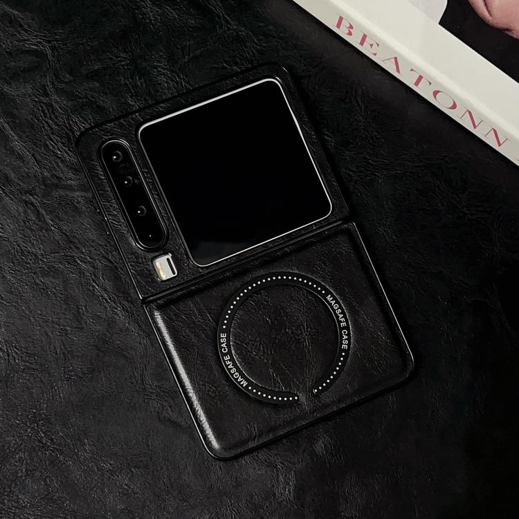 For Huawei Pura X Crazy Horse Texture Magnetic Magsafe PU Phone Case