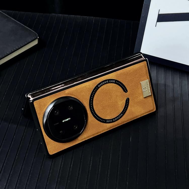 For Huawei Mate X6 Crazy Horse Texture Magnetic Magsafe PU Phone Case