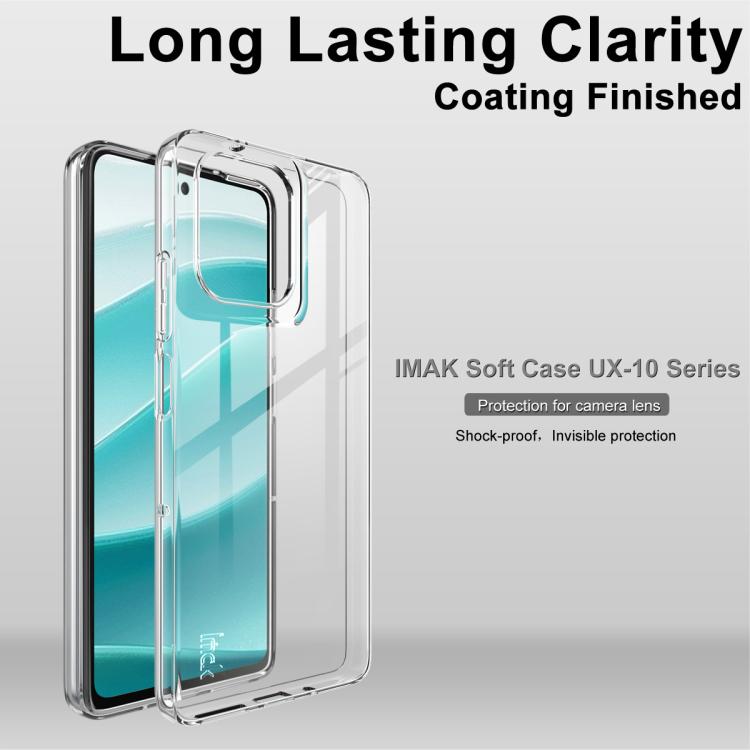 For Motorola Moto G75 5G imak UX-10 Series Transparent Shockproof TPU Phone Case - Transparent
