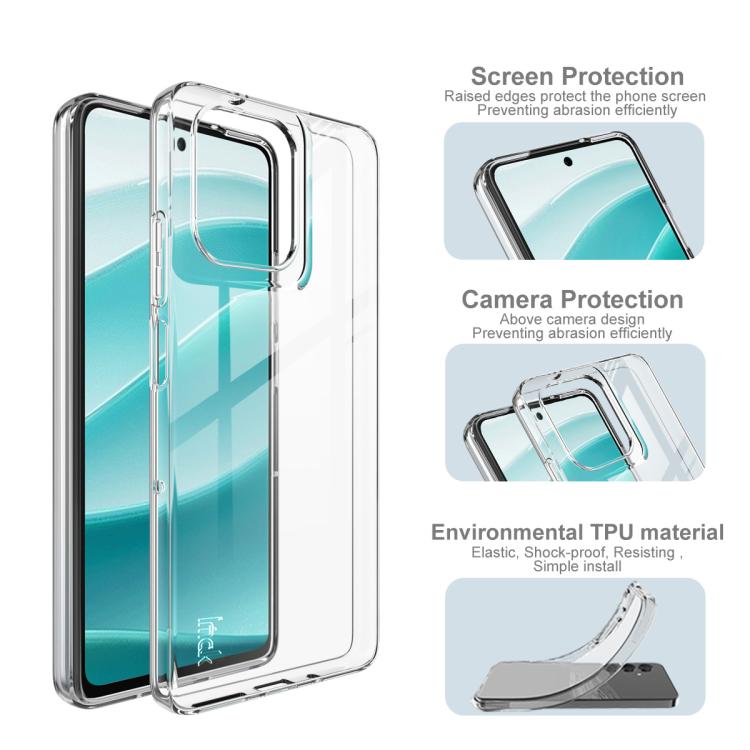For Motorola Moto G75 5G imak UX-10 Series Transparent Shockproof TPU Phone Case - Transparent