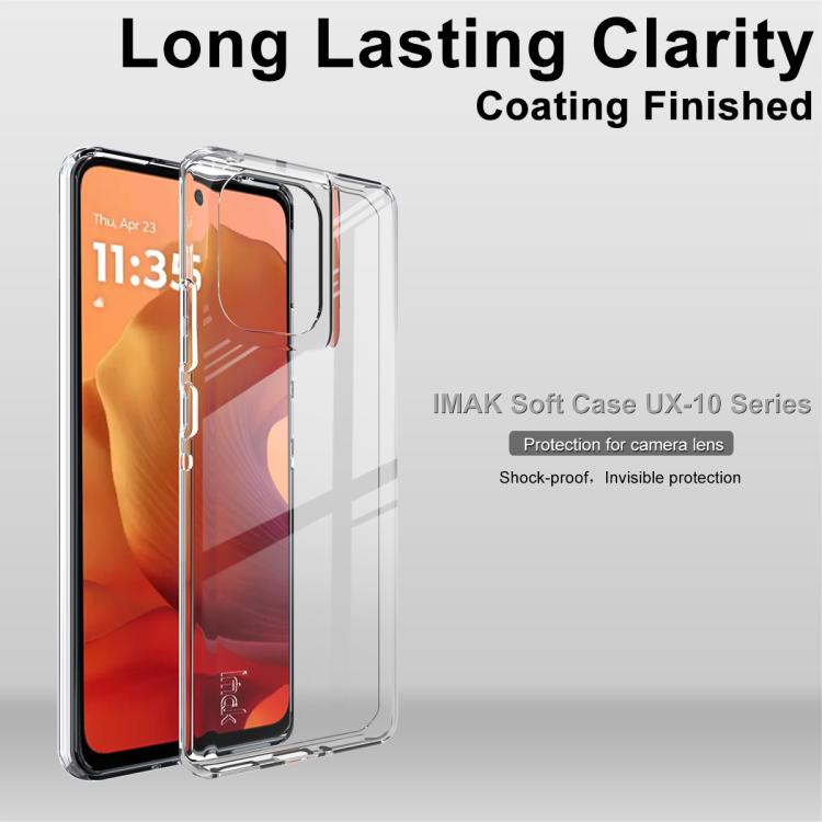 For Motorola Edge 50 5G / 50 Pro 5G imak UX-10 Series Transparent Shockproof TPU Phone Case - Transparent