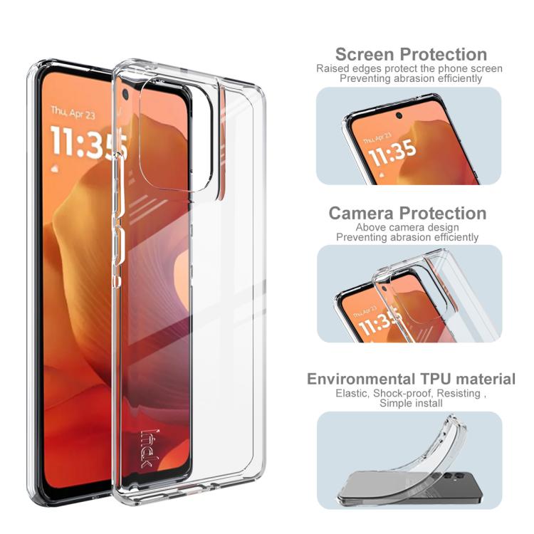 For Motorola Edge 50 5G / 50 Pro 5G imak UX-10 Series Transparent Shockproof TPU Phone Case - Transparent