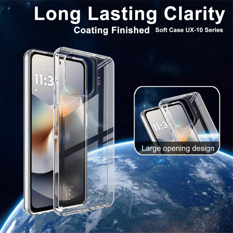 For Motorola Moto G56 5G imak UX-10 Series Transparent Shockproof TPU Phone Case - Transparent