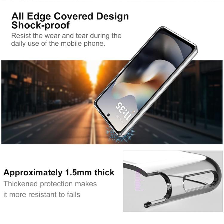 For Motorola Moto G56 5G imak UX-10 Series Transparent Shockproof TPU Phone Case - Transparent