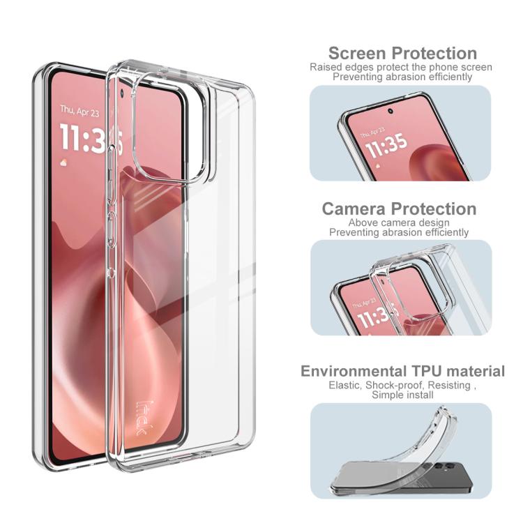 For Motorola Moto G86 5G imak UX-10 Series Transparent Shockproof TPU Phone Case - Transparent