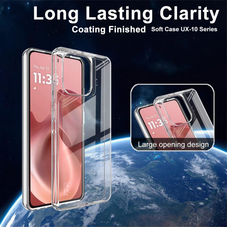 For Motorola Moto G86 Power imak UX-10 Series Transparent Shockproof TPU Phone Case - Transparent