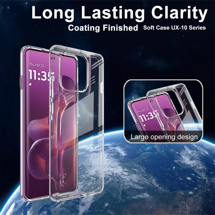 For Motorola Edge 60 Pro imak UX-10 Series Transparent Shockproof TPU Phone Case - Transparent