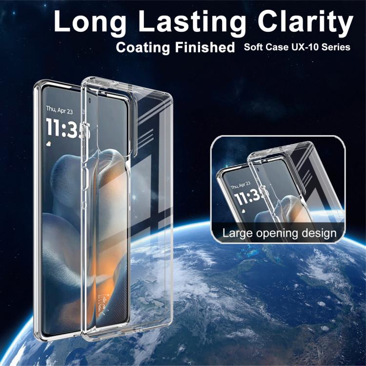 For Motorola Edge 50 Fusion imak UX-10 Series Transparent Shockproof TPU Phone Case - Transparent