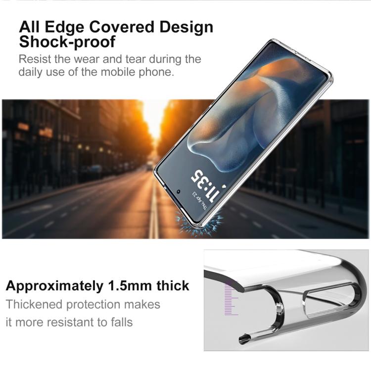 For Motorola Edge 50 Fusion imak UX-10 Series Transparent Shockproof TPU Phone Case - Transparent