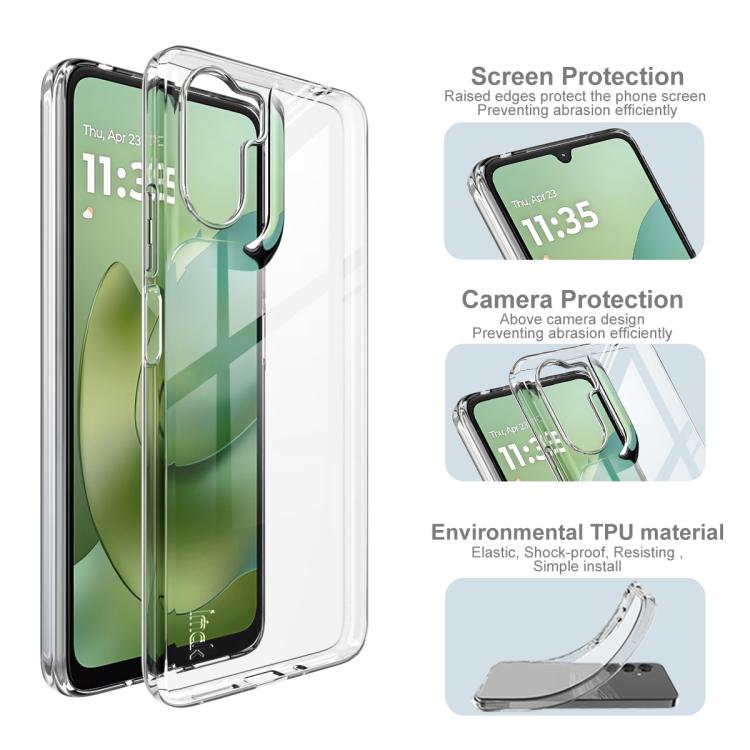 For Motorola Moto G06 4G / G06 Power 4G imak UX-10 Series Transparent Shockproof TPU Phone Case - Transparent
