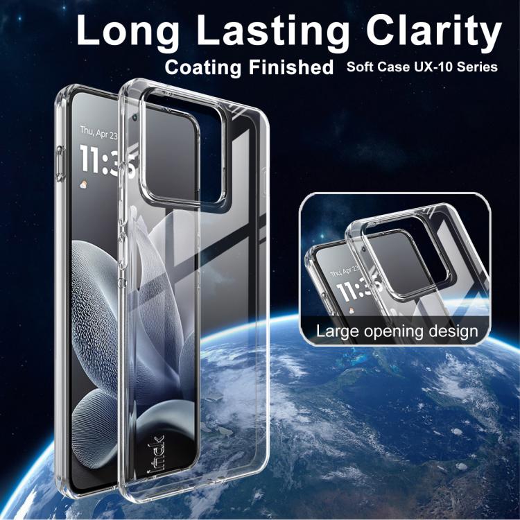 For Motorola Moto X70 Air 5G/Edge 70 5G imak UX-10 Series Transparent Shockproof TPU Phone Case - Transparent