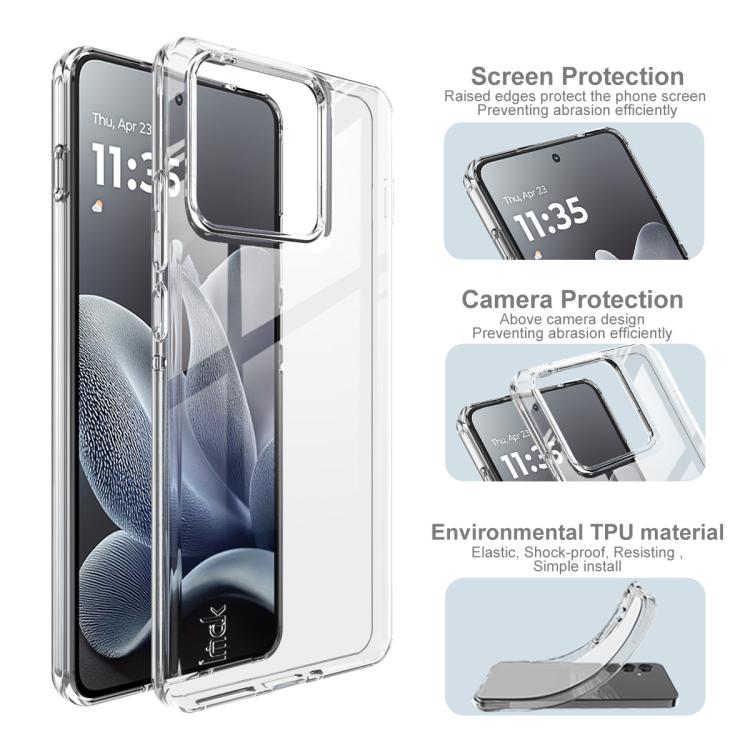 For Motorola Moto X70 Air 5G/Edge 70 5G imak UX-10 Series Transparent Shockproof TPU Phone Case - Transparent