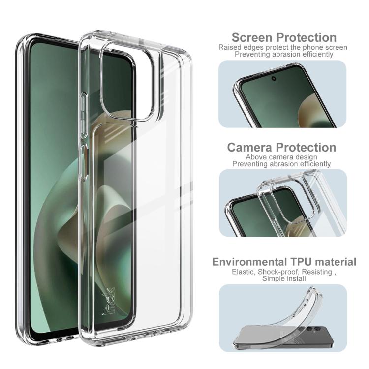 For Motorola Moto G57 Power/G67 Power imak UX-10 Series Transparent Shockproof TPU Phone Case - Transparent