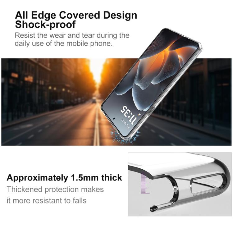 For Motorola Moto X70 Air Pro 5G imak UX-10 Series Transparent Shockproof TPU Phone Case - Transparent