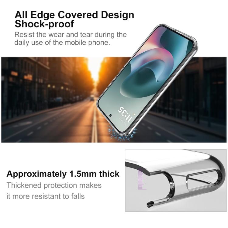 For Motorola Moto G67 5G / G77 5G imak UX-10 Series Transparent Shockproof TPU Phone Case - Transparent