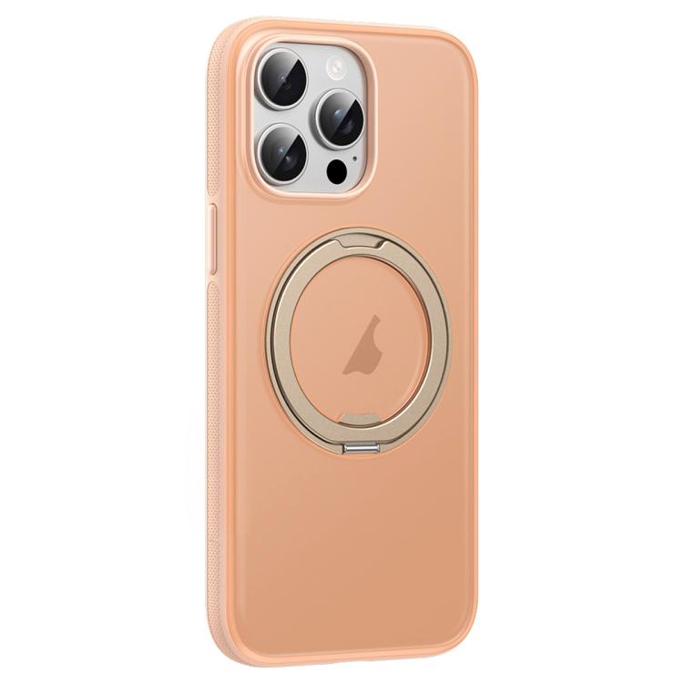 For iPhone 15 Pro Max Solid Color 360 Degree Rotating Holder MagSafe Magnetic Phone Case