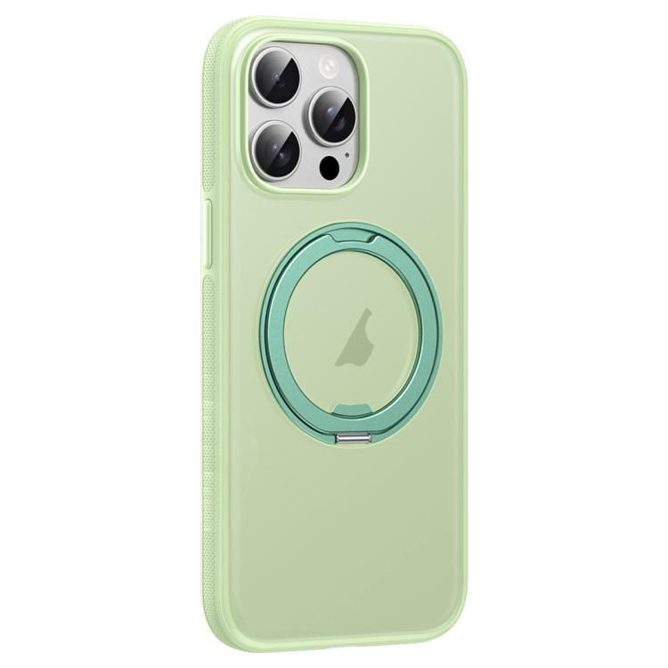 For iPhone 15 Pro Max Solid Color 360 Degree Rotating Holder MagSafe Magnetic Phone Case